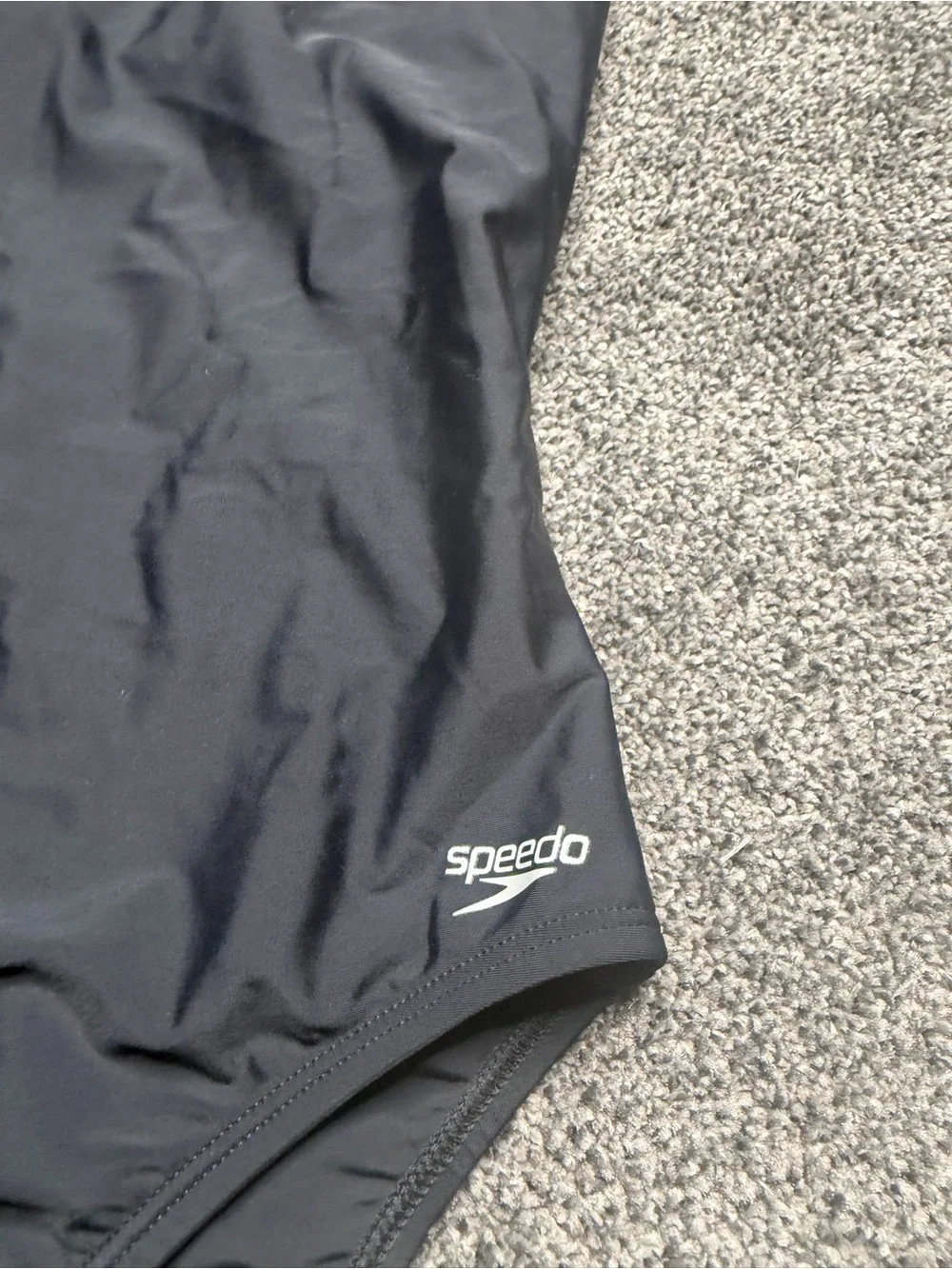 Speedo Black One Piece Swimsuit Pink Trim Women’s Size 12 Athletic Swim Suit - Picture 6 of 6
